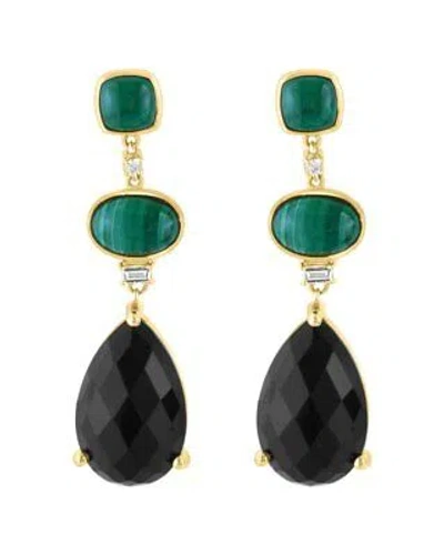 Pre-owned Effy Fine Jewelry 14k 11.87 Ct. Tw. Diamond & Gemstone Earrings Women's