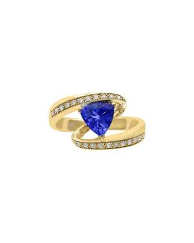 Effy Fine Jewelry 14k 1.21 Ct. Tw. Diamond & Tanzanite Ring In Gold