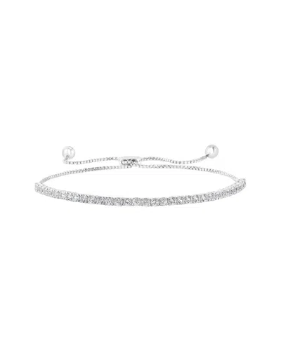 Effy Fine Jewelry 14k 1.25 Ct. Tw. White Sapphire Bracelet In Metallic