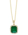 Effy Fine Jewelry 14k 13.00 Ct. Tw. Diamond & Emerald Necklace