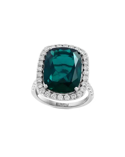 Effy Fine Jewelry 14k 13.04 Ct. Tw. Lab-grown Diamond & Lab-grown Emerald Ring