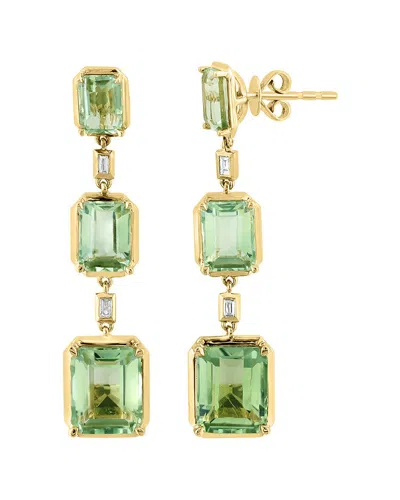 Effy Fine Jewelry 14k 13.58 Ct. Tw. Diamond & Earrings In Gold