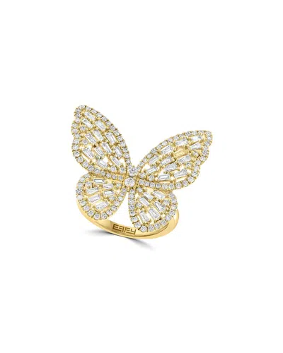 Effy Fine Jewelry 14k 1.38 Ct. Tw. Diamond Butterfly Ring In Gold