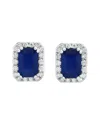 Effy Fine Jewelry 14k 1.52 Ct. Tw. Diamond & Sapphire Earrings In Metallic