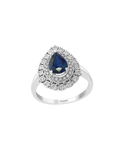 Effy Fine Jewelry 14k 1.52 Ct. Tw. Diamond & Sapphire Ring In Blue