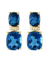 Effy Fine Jewelry 14k 15.98 Ct. Tw. Diamond & London Blue Topaz Earrings In Blue