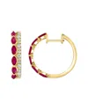 Effy Fine Jewelry 14k 1.60 Ct. Tw. Diamond & Ruby Earrings