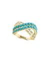 Effy Fine Jewelry 14k 1.72 Ct. Tw. Diamond & Turquoise Ring