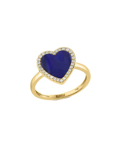 Effy Fine Jewelry 14k 1.73 Ct. Tw. Diamond & Lapis Lazuli Ring