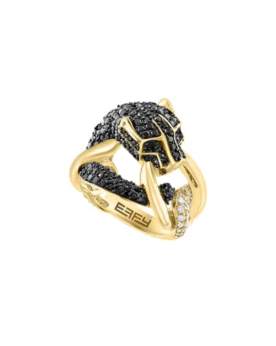 Effy Fine Jewelry 14k 2.06 Ct. Tw. Diamond & Emerald Ring In Gold