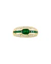 Effy Fine Jewelry 14k 2.07 Ct. Tw. Diamond & Emerald Ring In Gold