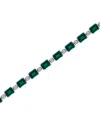 Effy Fine Jewelry 14k 20.78 Ct. Tw. Lab-grown Diamond & Lab-grown Emerald Bracelet In Metallic