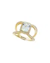 Effy Fine Jewelry 14k 2.28 Ct. Tw. Diamond & Aquamarine Ring In Gold