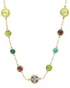 Effy Fine Jewelry 14k 7.70 Ct. Tw. Gemstone Necklace In Black
