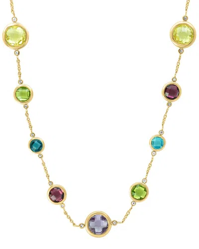 Effy Fine Jewelry 14k 23.54 Ct. Tw. Diamond & Gemstone Necklace In Gold