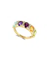 Effy Fine Jewelry 14k 2.40 Ct. Tw. Diamond & Amethyst, Blue Topaz, Citrine,  Rhodolite, Peridot Ring