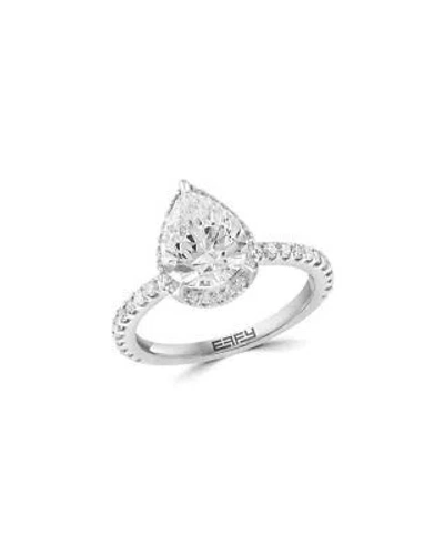 Pre-owned Effy Fine Jewelry 14k 2.44 Ct. Tw. Lab-grown Diamond Ring Women's 7 In White