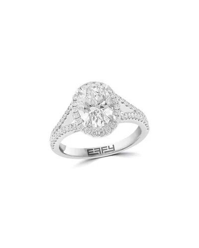 Effy Fine Jewelry 14k 2.46 Ct. Tw. Lab-grown Diamond Ring In Metallic
