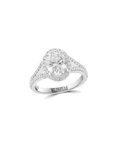 Pre-owned Effy Fine Jewelry 14k 2.46 Ct. Tw. Lab-grown Diamond Ring Women's 7 In White