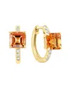 Effy Fine Jewelry 14k 2.54 Ct. Tw. Diamond & Citrine Earrings