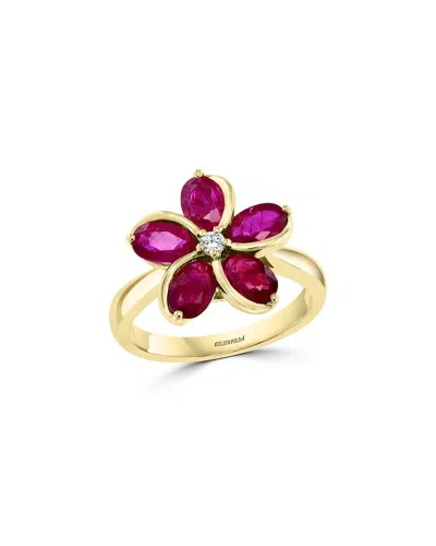 Effy Fine Jewelry 14k 2.90 Ct. Tw. Diamond & Ruby Ring In Gold