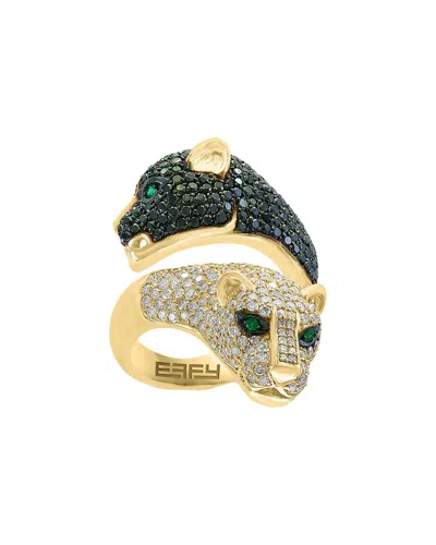 Effy Fine Jewelry 14k 3.00 Ct. Tw. Diamond & Emerald Ring