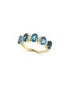 Effy Fine Jewelry 14k 3.04 Ct. Tw. Diamond & London Blue Topaz Ring In Multi