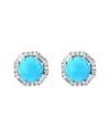 Effy Fine Jewelry 14k 3.05 Ct. Tw. Diamond & Turquoise Earrings