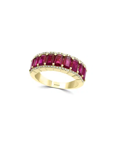 Effy Fine Jewelry 14k 3.58 Ct. Tw. Diamond & Ruby Cz Ring