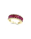 Effy Fine Jewelry 14k 3.58 Ct. Tw. Diamond & Ruby Cz Ring