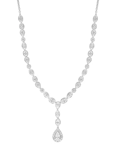Effy Fine Jewelry 14k 4.20 Ct. Tw. Diamond Drop Necklace In Metallic