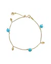 Effy Fine Jewelry 14k 4.20 Ct. Tw. Turquoise Bracelet In Black