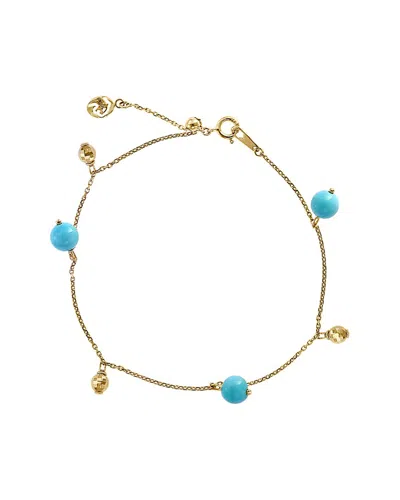 Effy Fine Jewelry 14k 4.20 Ct. Tw. Turquoise Bracelet In Black