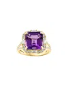 Effy Fine Jewelry 14k 4.35 Ct. Tw. Diamond & Amethyst Ring