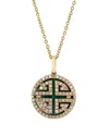 Effy Fine Jewelry 14k 4.58 Ct. Tw. Diamond & Malachite Necklace