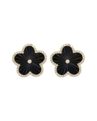 Effy Fine Jewelry 14k 4.72 Ct. Tw. Diamond & Onyx Earrings In Black