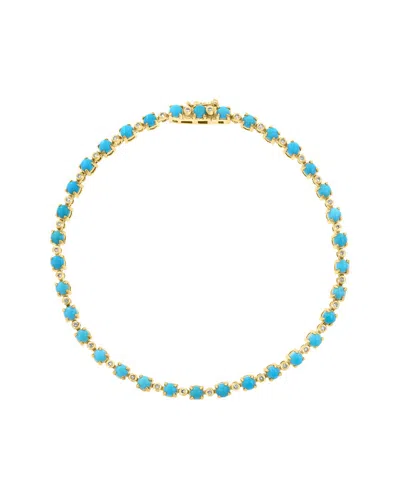 Effy Fine Jewelry 14k 4.83 Ct. Tw. Diamond & Turquoise Bracelet In White