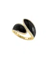 Effy Fine Jewelry 14k 4.90 Ct. Tw. Diamond & Onyx Ring In Gold