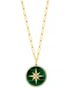 Effy Fine Jewelry 14k 4.97 Ct. Tw. Diamond & Malachite Pendant Necklace