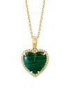 Effy Fine Jewelry 14k 5.05 Ct. Tw. Diamond & Malachite Necklace