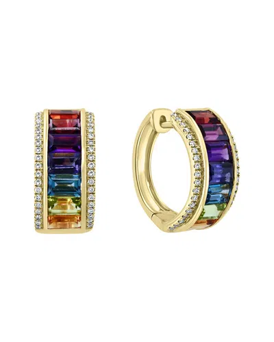 Effy Fine Jewelry 14k 5.23 Ct. Tw. Diamond & Gemstone Earrings In Gold