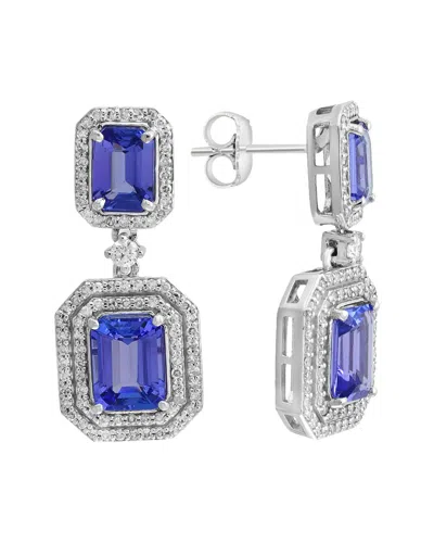 Effy Fine Jewelry 14k 5.24 Ct. Tw. Diamond & Tanzanite Earrings