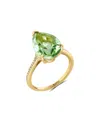 Effy Fine Jewelry 14k 5.52 Ct. Tw. Diamond & Green Amethyst Ring