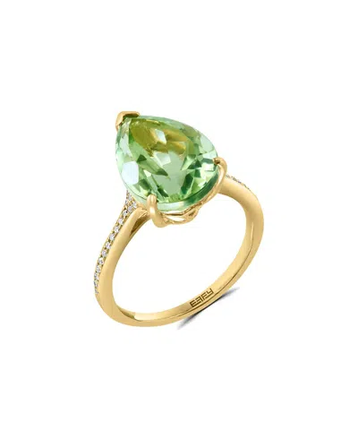 Effy Fine Jewelry 14k 5.52 Ct. Tw. Diamond & Green Amethyst Ring