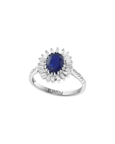 Effy Fine Jewelry 14k 5.70 Ct. Tw. Diamond & Ruby Ring In Silver