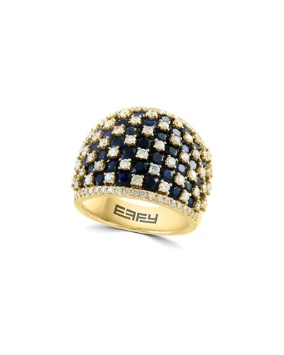 Effy Fine Jewelry 14k 5.77 Ct. Tw. Diamond & Sapphire Cz Ring