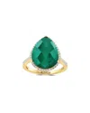 Effy Fine Jewelry 14k 6.17 Ct. Tw. Diamond & Green Onyx Ring