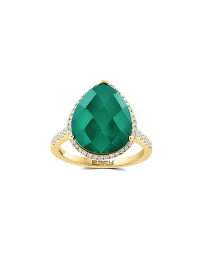 Effy Fine Jewelry 14k 6.17 Ct. Tw. Diamond & Green Onyx Ring