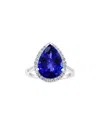 Effy Fine Jewelry 14k 6.45 Ct. Tw. Diamond & Tanzanite Ring In Metallic