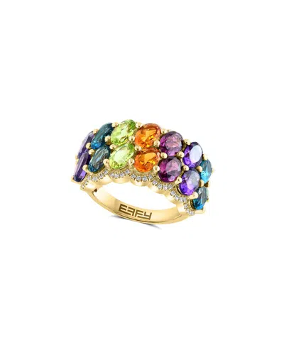 Effy Fine Jewelry 14k 6.72 Ct. Tw. Diamond & Gemstone Ring In Multi